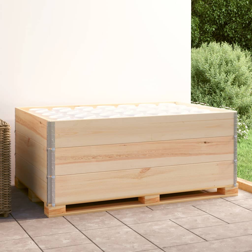 Colliers De Palette 3 Pcs Bois De Pin Solide