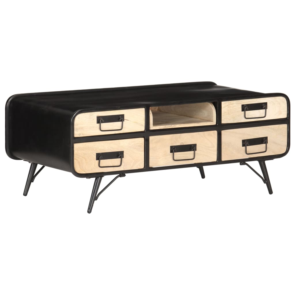 Table Basse 100X50X40 Cm Bois De Manguier Massif
