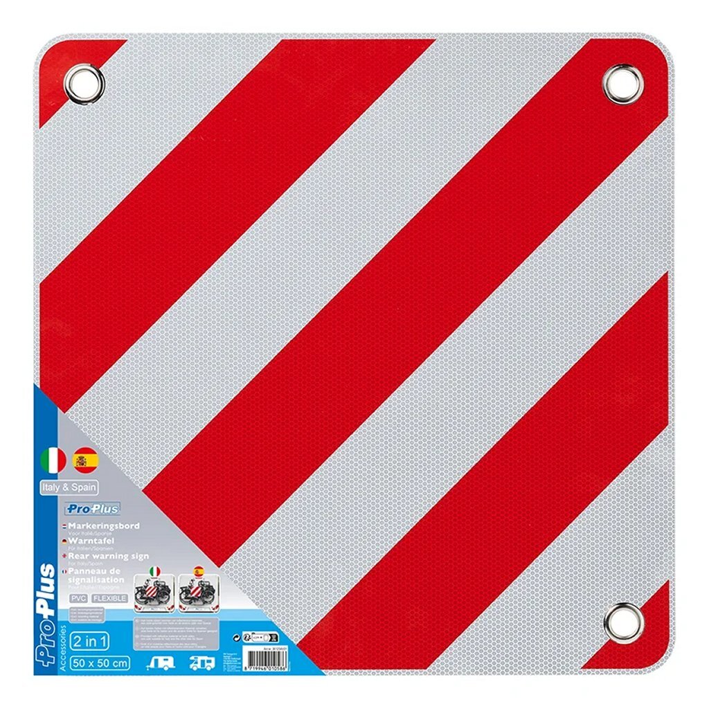 Proplus Markeringsbord Flexibel 50X50 Cm Voor ItaliË/Spanje/Portugal Rood/Wit