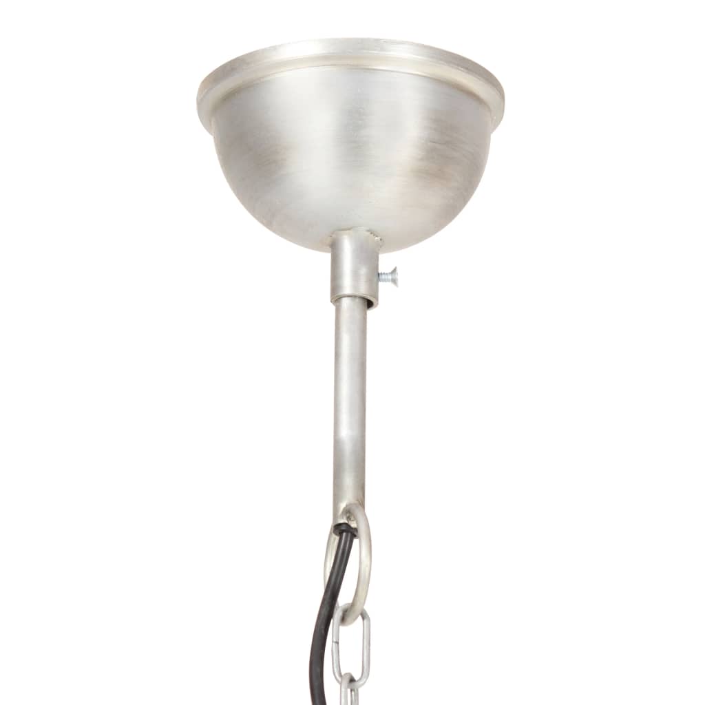 Lampe Suspendue Industrielle 25 W É Rond 40 Cm E27 Argent