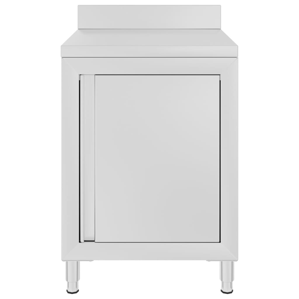 Table De Travail Commerciale Avec Armoire Inox