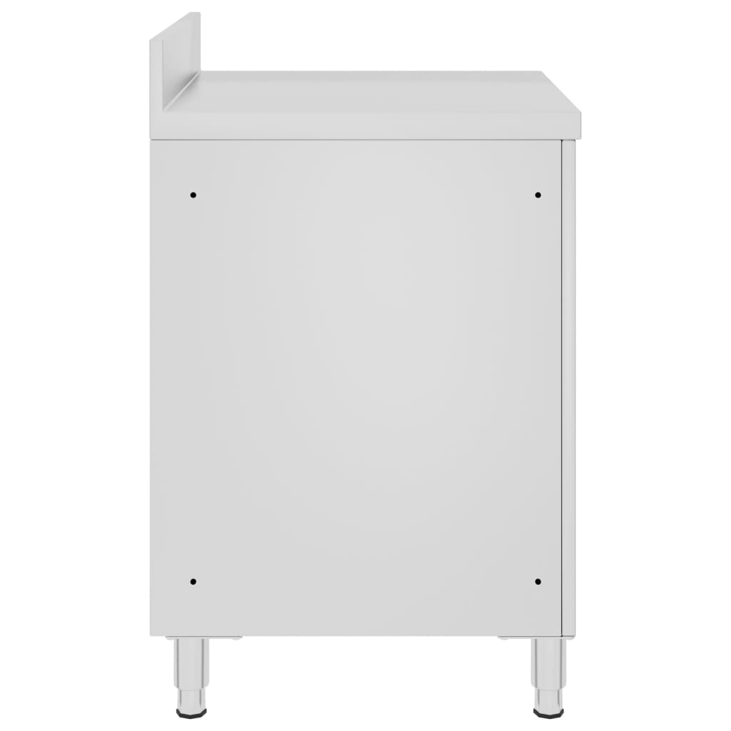 Table De Travail Commerciale Avec Armoire Inox