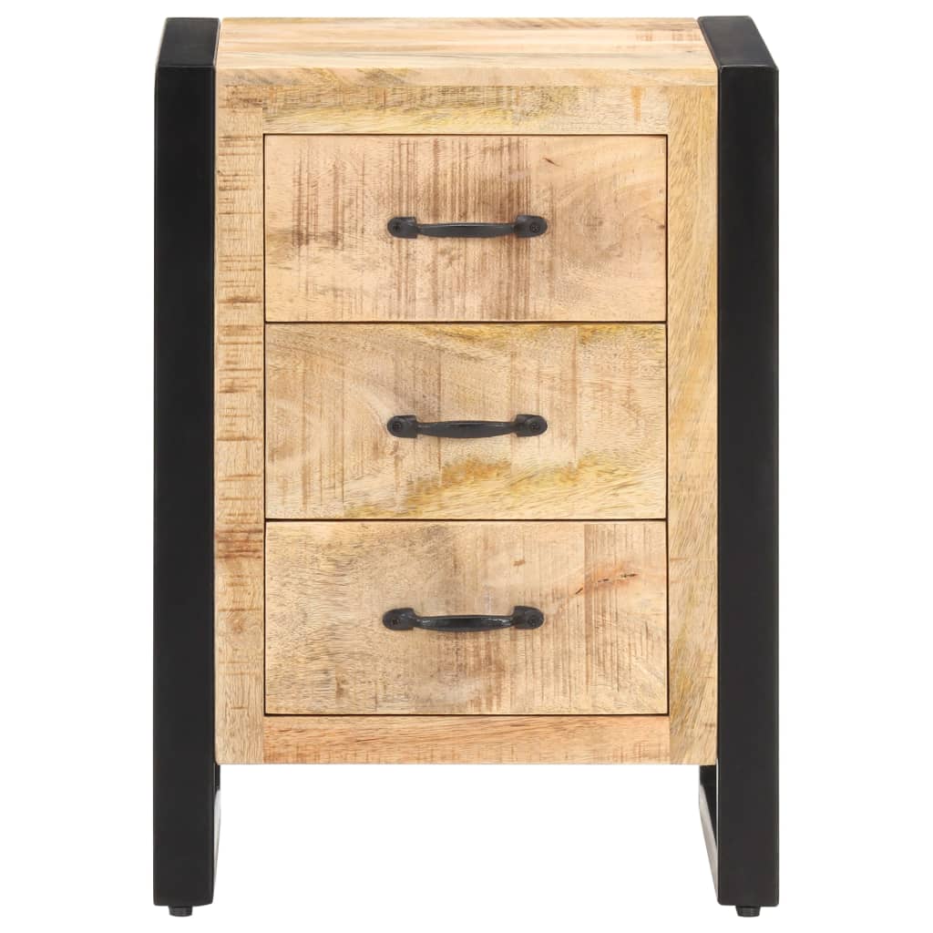 Table De Chevet 40X35X55 Cm Bois De Manguier Solide