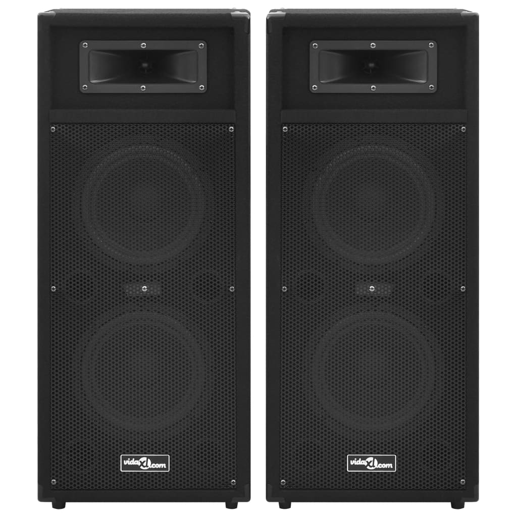 Haut-Parleurs De Scène Passives Professionnelles Hifi 2Pcs Noir