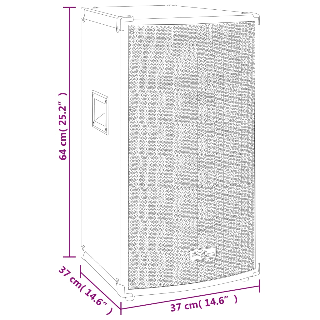 Haut-Parleur Scène Hifi Passif Professionnel 150W 37X37X64 Cm