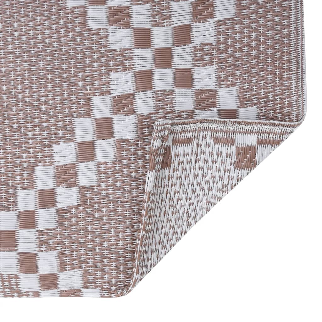 Tapis D'extérieur Arakil Marron Pp Marron Et Blanc