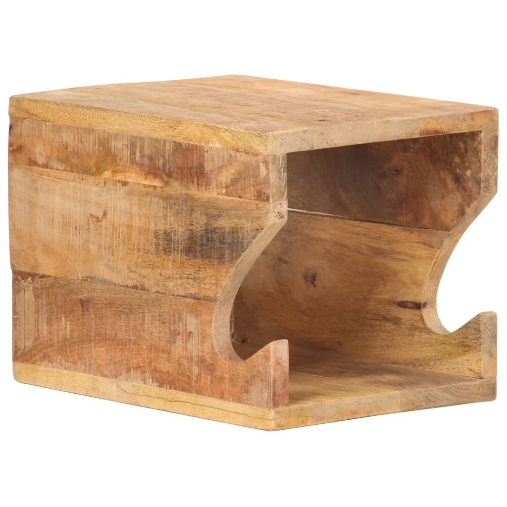 Support Mural De Vélos 35X25X25 Cm Bois De Manguier Brut Solide