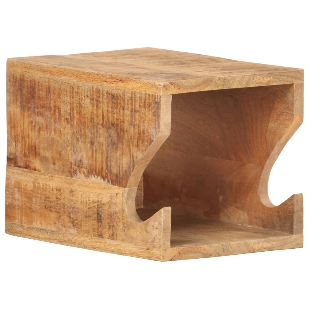 Support Mural De Vélos 35X25X25 Cm Bois De Manguier Brut Solide