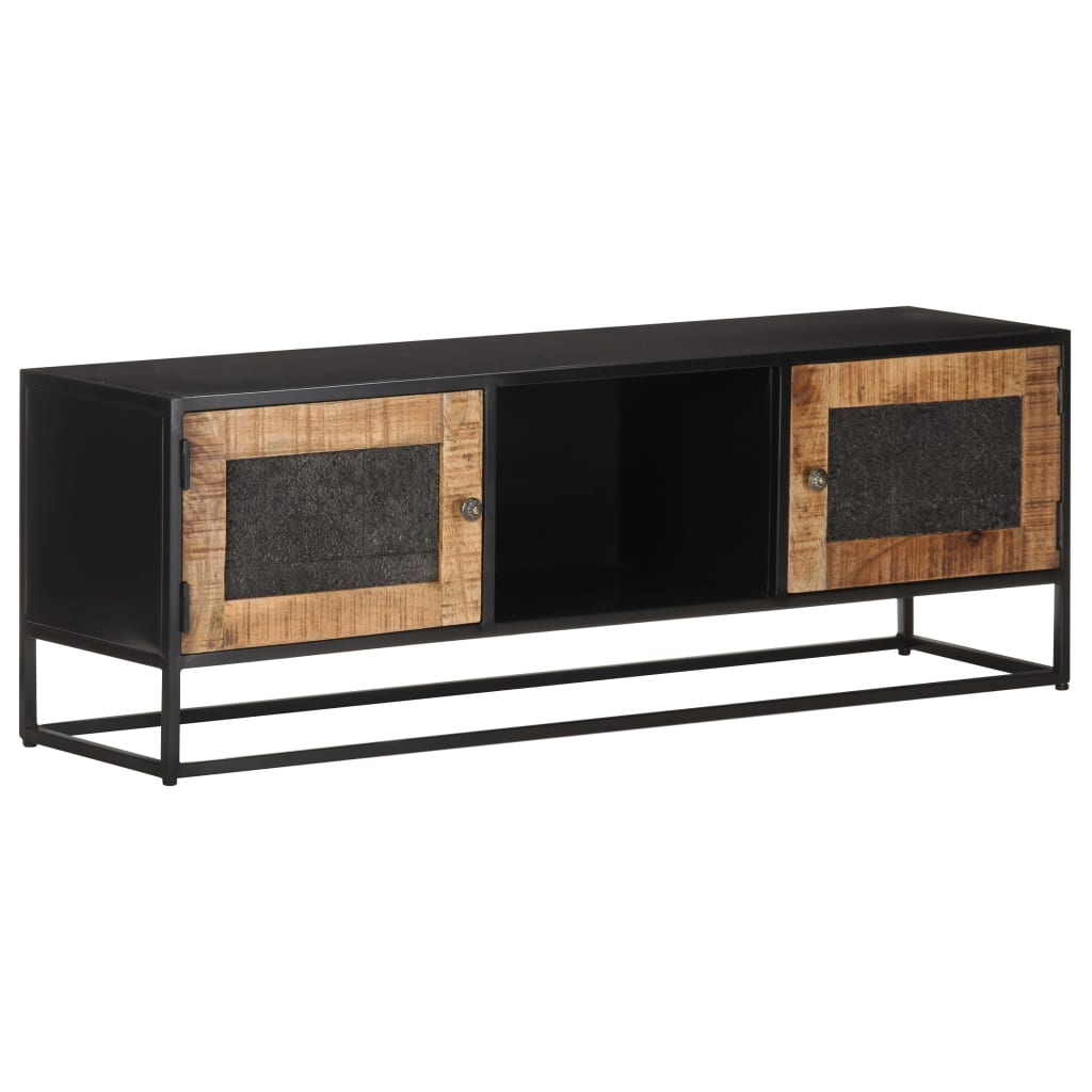 Meuble Tv 120X30X40 Cm Bois De Manguier Brut