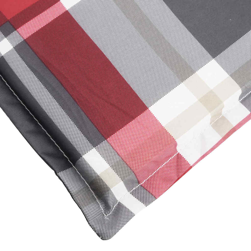 Coussin De Chaise De Terrasse Carreaux Rouge (75+105)X50X4 Cm