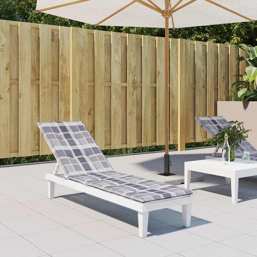 Coussin De Chaise De Terrasse Carreaux Rouge (75+105)X50X4 Cm