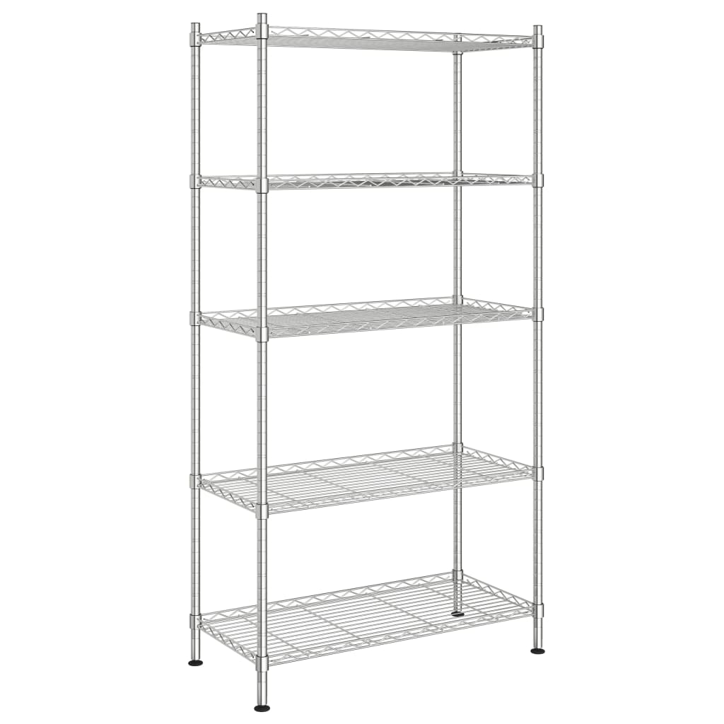 Étagère De Rangement 5 Niveaux 250 Kg Chrome