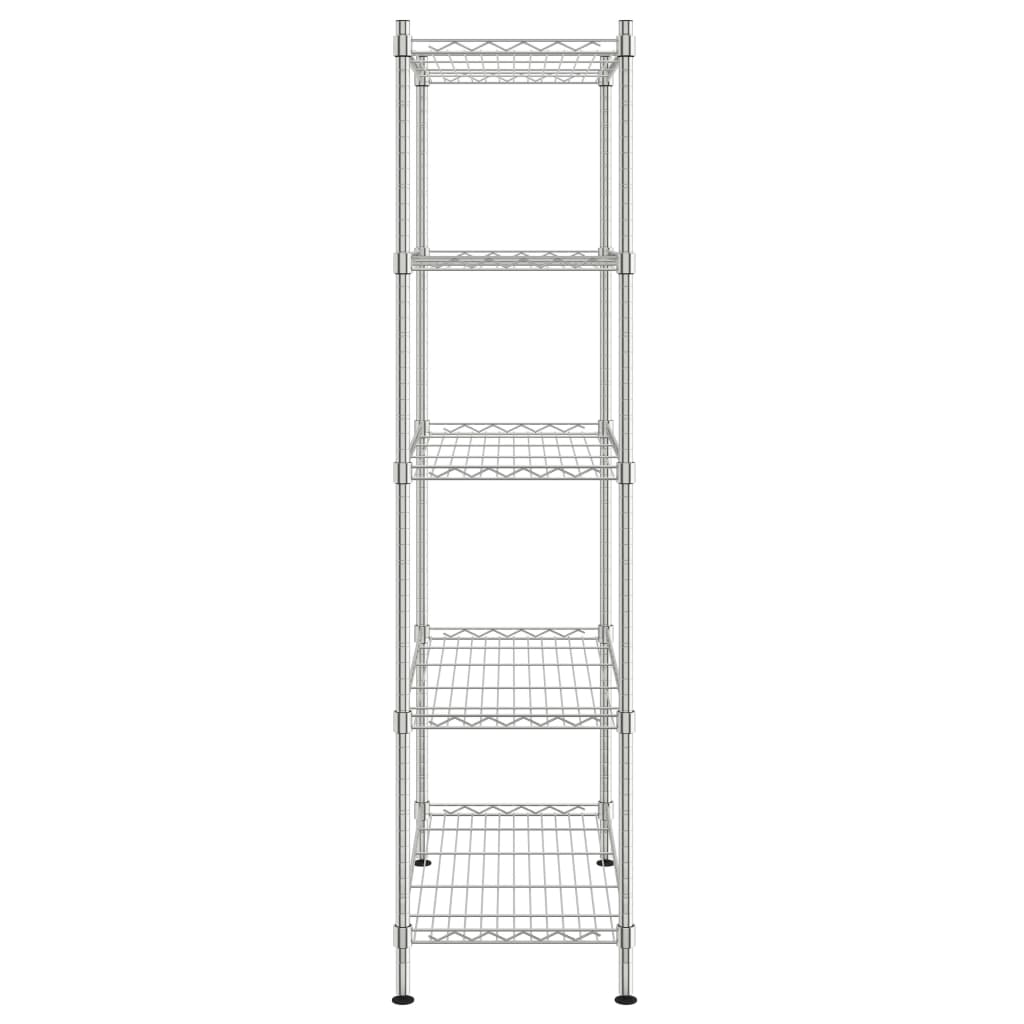 Étagère De Rangement 5 Niveaux 250 Kg Chrome