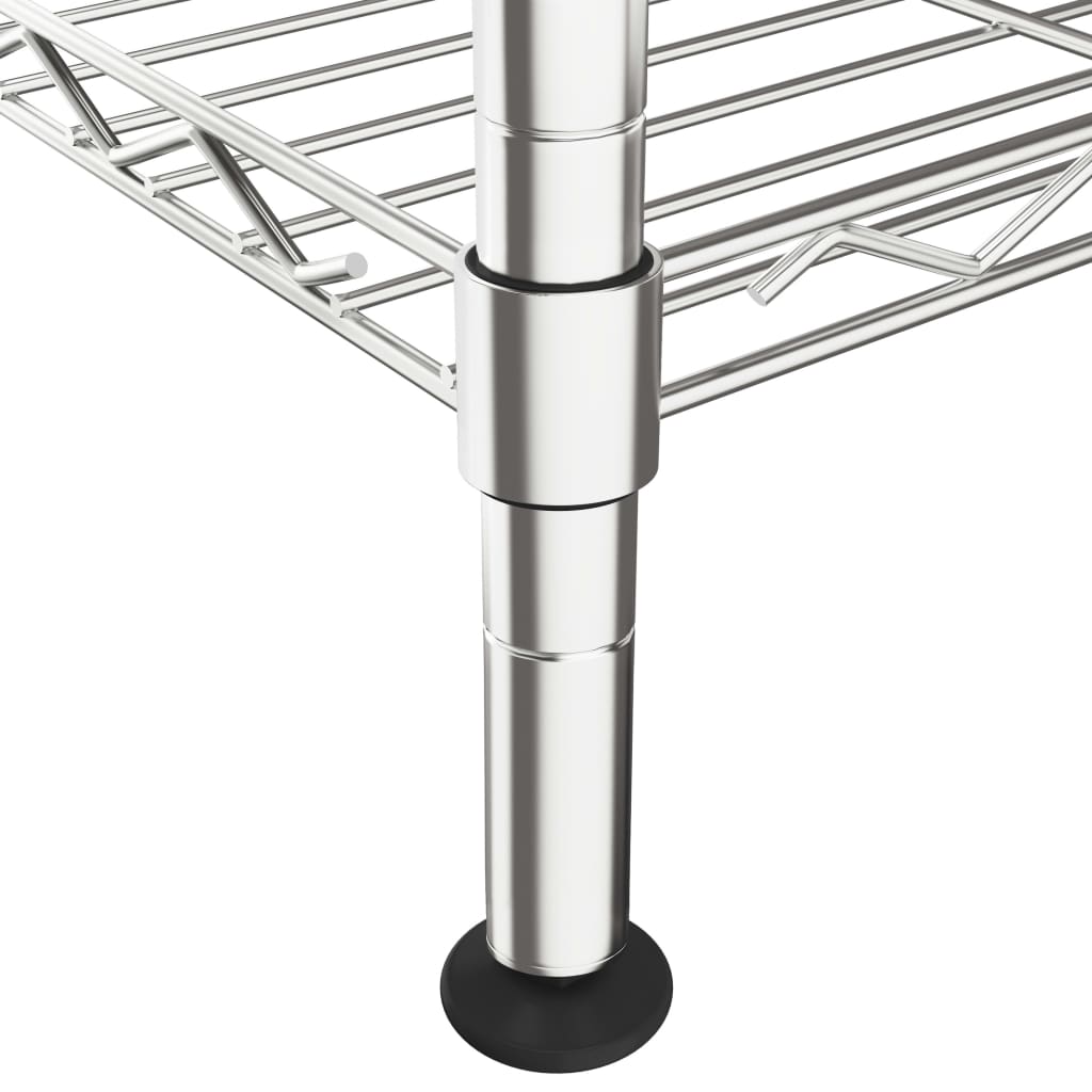 Étagère De Rangement 5 Niveaux 250 Kg Chrome