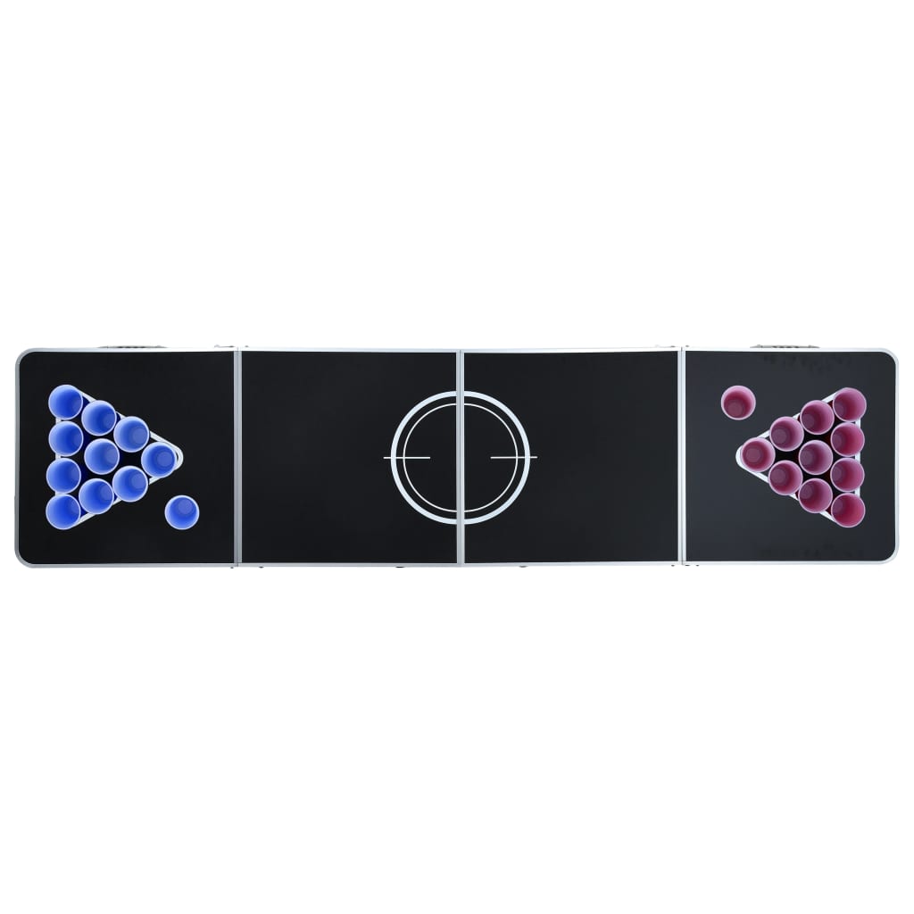 Table De Bière-Pong Pliable Avec Tasses Et Balles 240 Cm