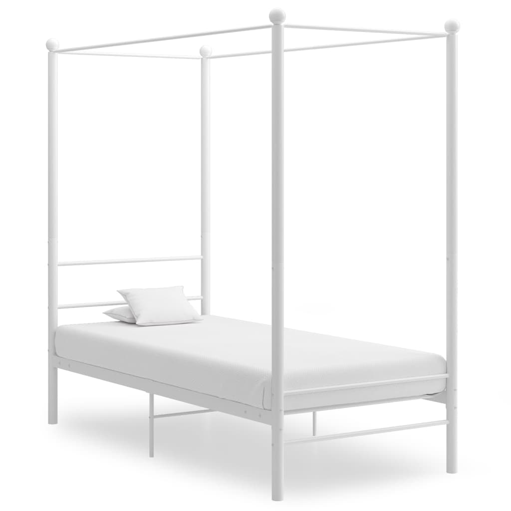 Cadre De Lit À Baldaquin Sans Matelas Métal