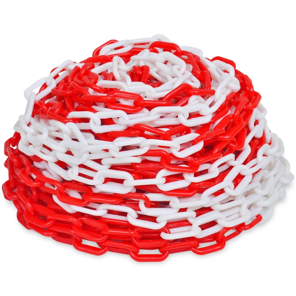 Chaînes D'avertissement 2 Pcs Rouge Et Blanc Plastique 30 M