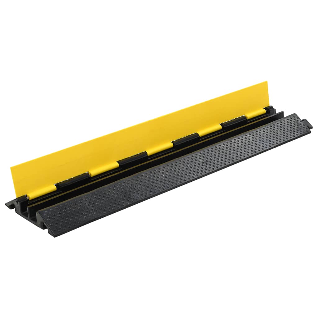 Rampes De Protection De Câble 2 Pcs 2 Canaux Caoutchouc 101,5Cm