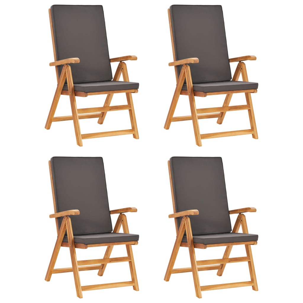 Ensemble À Manger De Jardin 5Pcs Coussins Bois Teck Massif