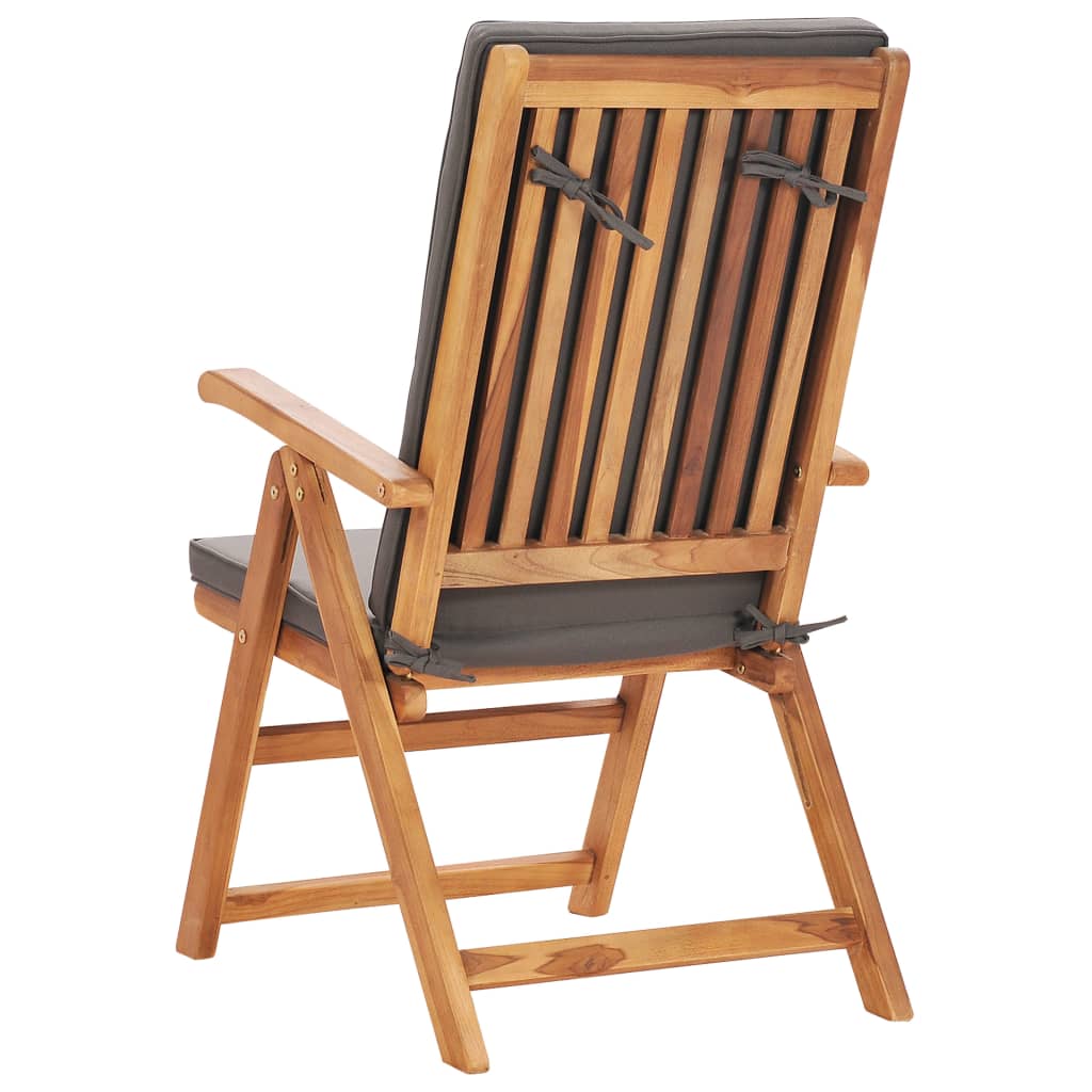 Ensemble À Manger De Jardin 5Pcs Coussins Bois Teck Massif