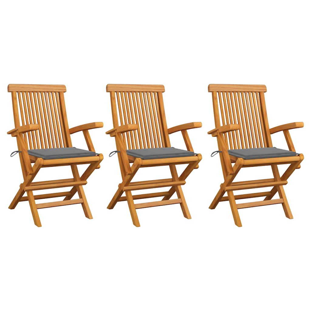 Chaises Pliantes Avec Coussins À Carreaux Rouges (6 Pièces) En Bois De Teck Massif