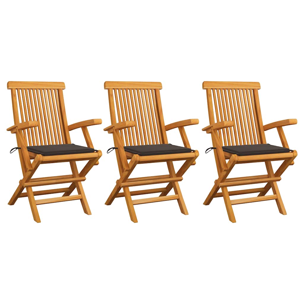 Chaises Pliantes Avec Coussins À Carreaux Rouges (6 Pièces) En Bois De Teck Massif