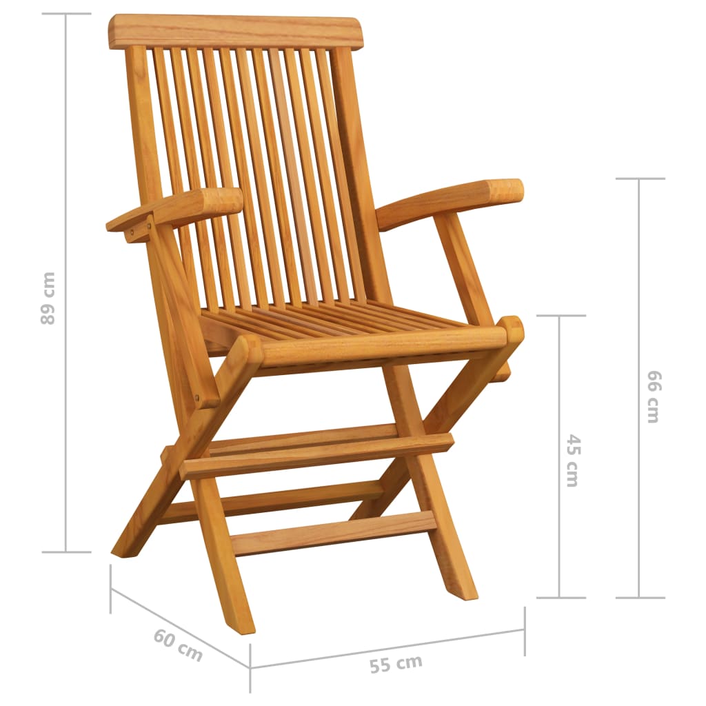 Chaises Pliantes Avec Coussins À Carreaux Rouges (6 Pièces) En Bois De Teck Massif