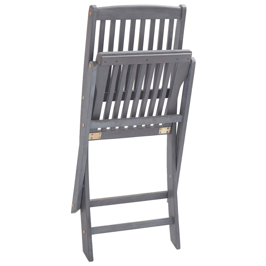 Chaises Pliantes 6 Pièces Avec Coussins En Bois D'acacia Massif