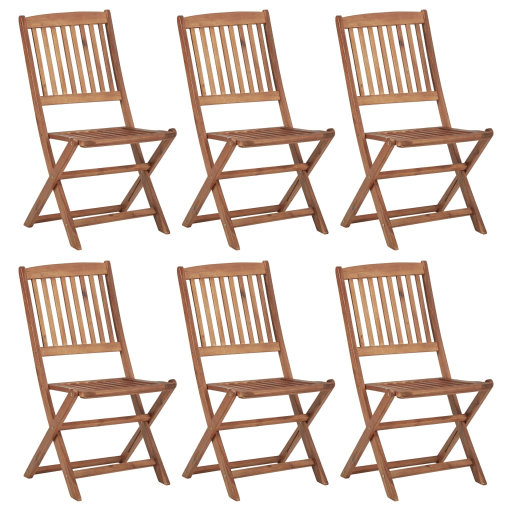 Chaises Pliantes, Lot De 2, 57 X 48,5 X 90 Cm, En Bois D'acacia Massif