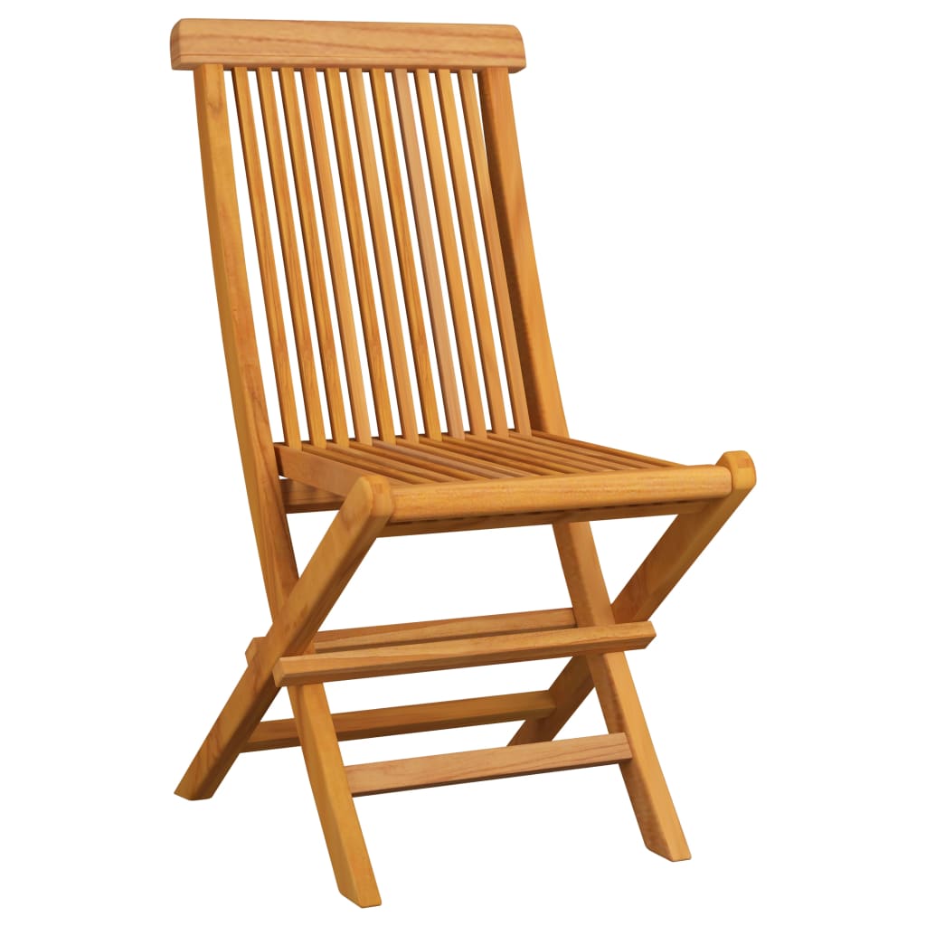 Chaises Pliantes Avec Coussins À Carreaux Rouges (6 Pièces) En Bois De Teck Massif