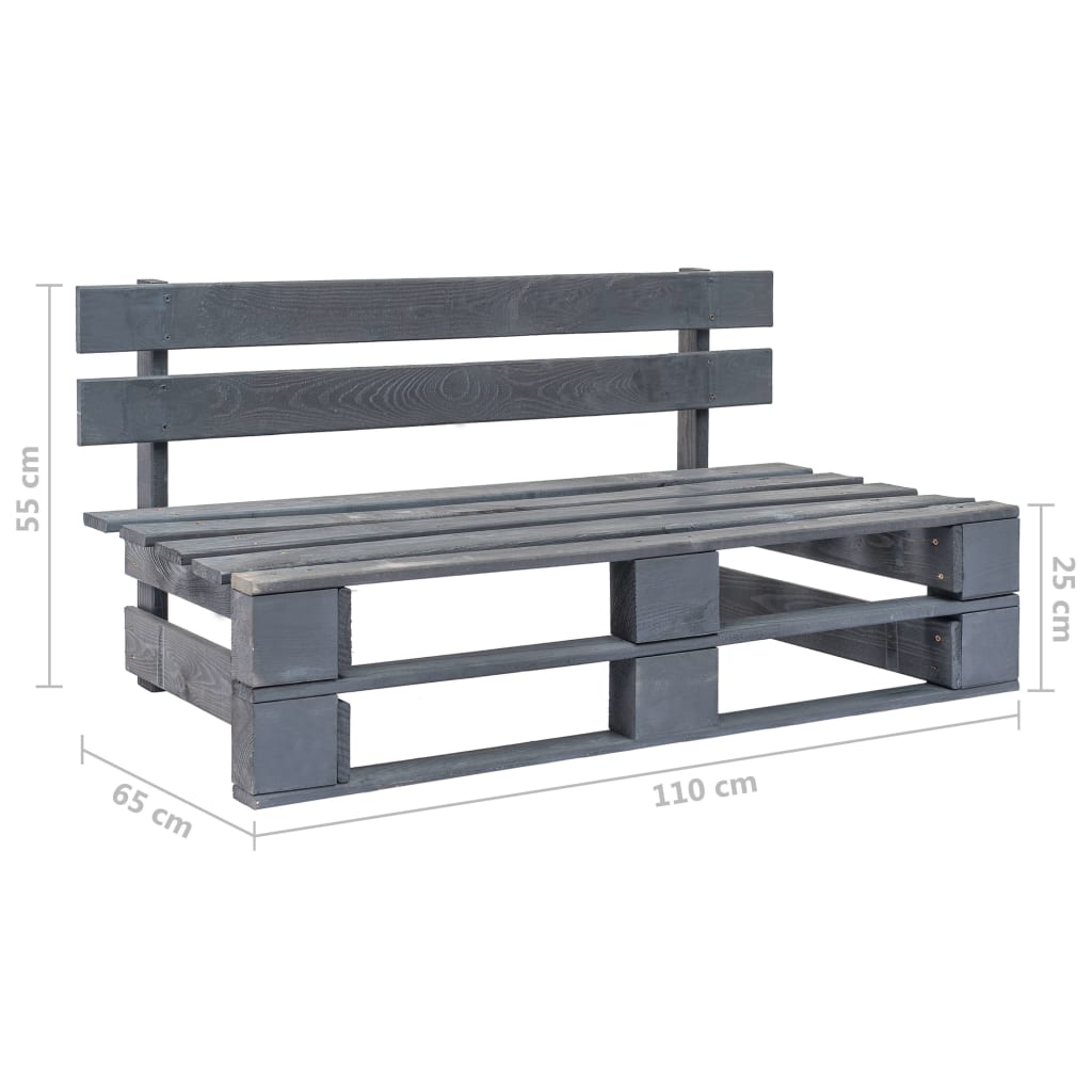 Palette De Jardin Bois De Pin Imprégné Taupe
