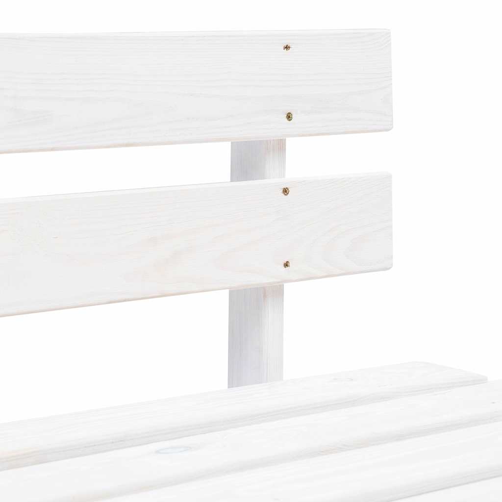 Canapé Central Palette De Jardin Blanc Bois De Pin Imprégné