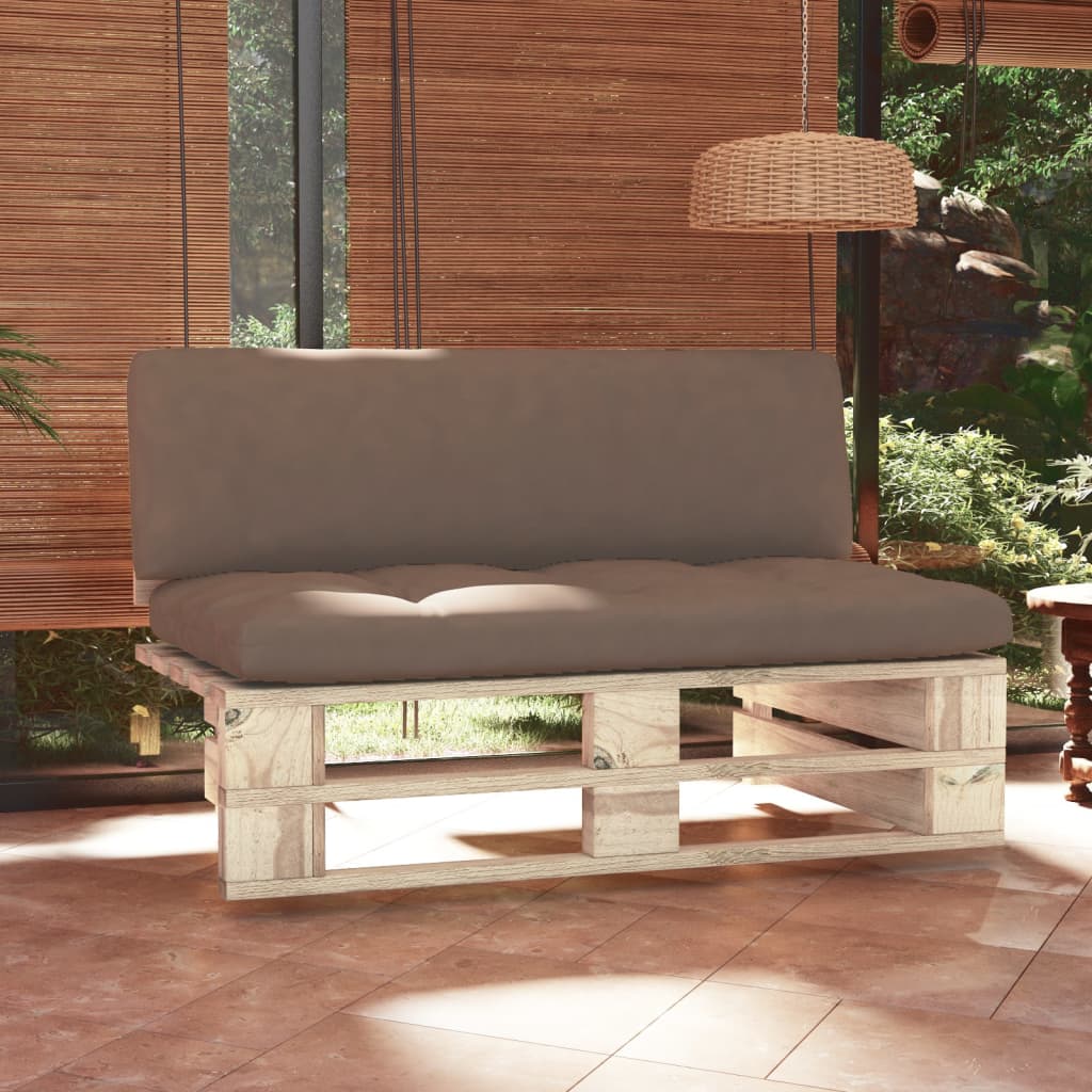 Palette De Jardin Bois De Pin Imprégné Taupe