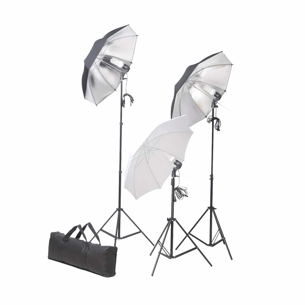 Kit De Studio Photo Avec Lampes Toile De Fond Et Réflecteur