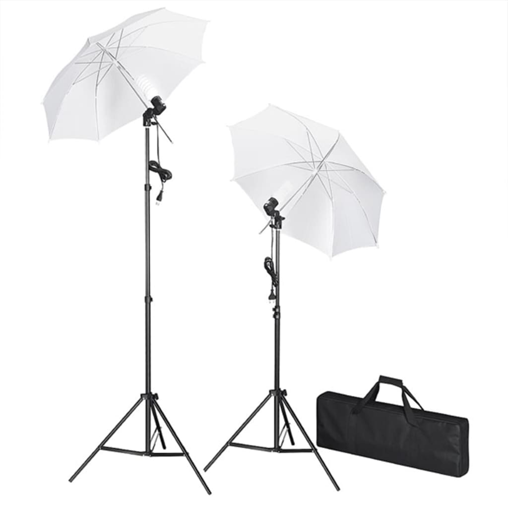 Kit De Studio Photo Avec Lampes Toile De Fond Et Réflecteur