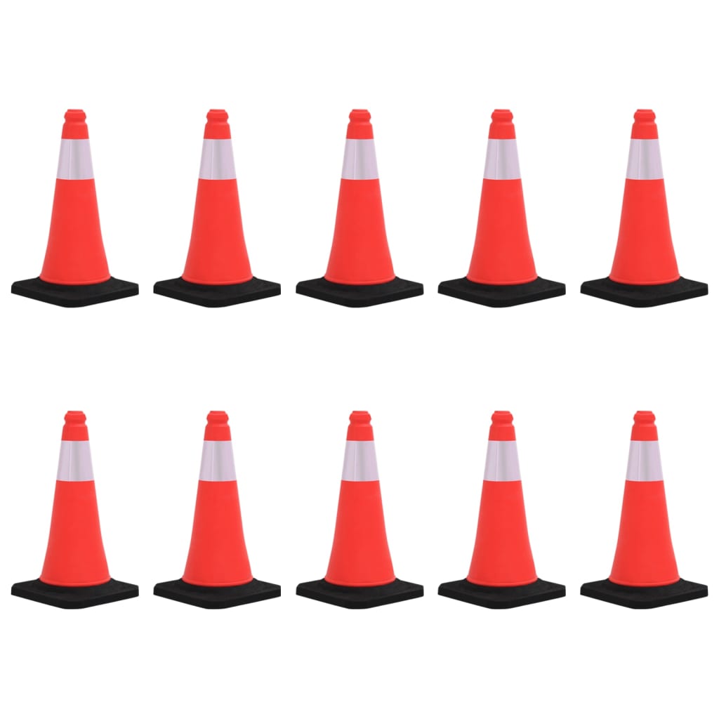 Cônes De Signalisation Réfléchissants À Base Lourde 4 Pcs
