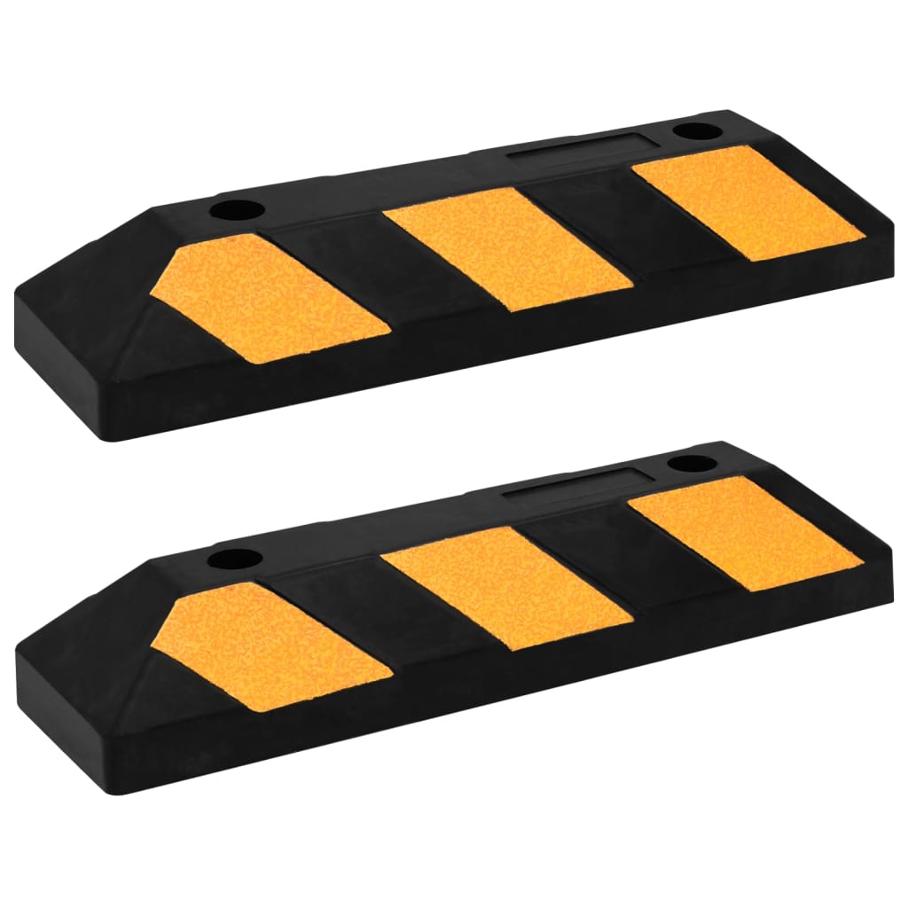 Butoirs De Stationnement 2 Pcs 56X15X10 Cm Caoutchouc