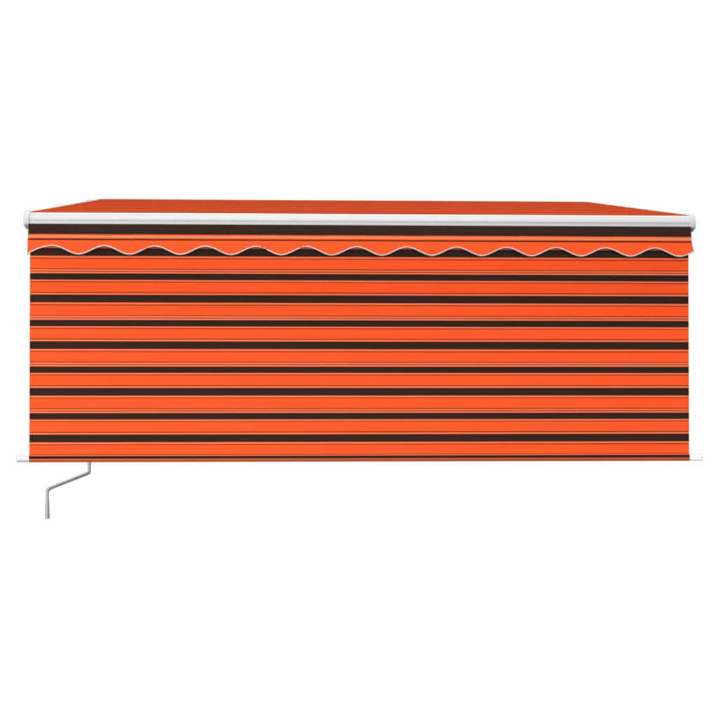 Auvent Rétractable Manuel Store Led 3,5X2,5 M Orange Et Marron
