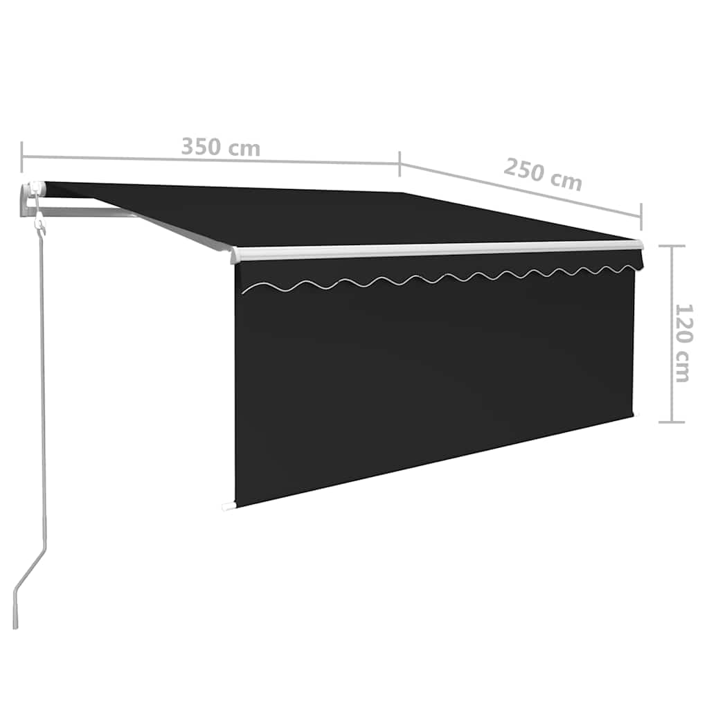 Auvent Automatique Store Capteur De Vent Et Led Anthracite