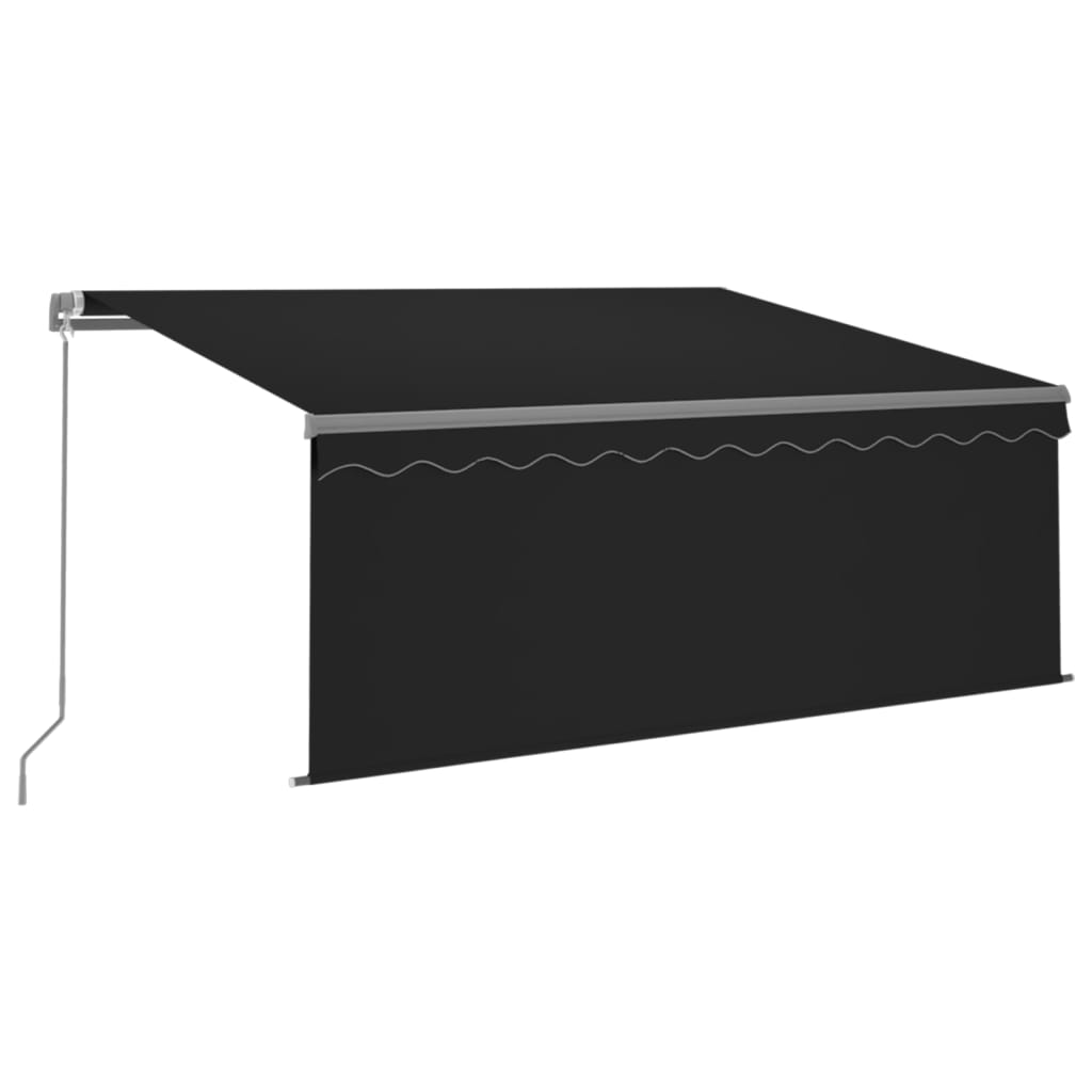 Auvent Manuel Rétractable Et Store Et Led 3X2,5 M Anthracite