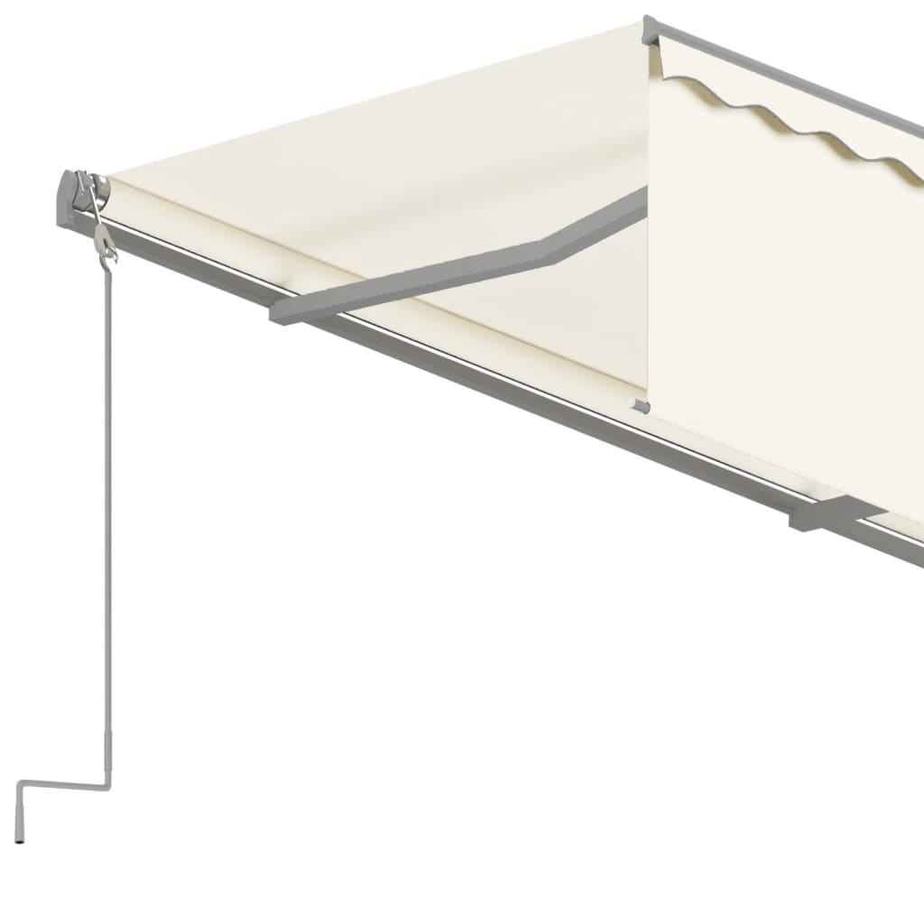 Auvent Automatique Rétractable Avec Store Crème