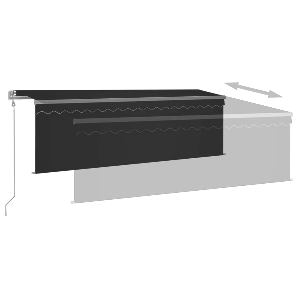 Auvent Automatique Rétractable Avec Store Anthracite