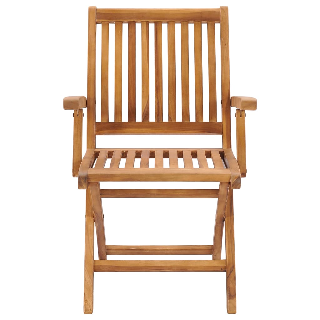 Chaises Pliantes Avec Coussins, 6 Pièces, En Teck Massif