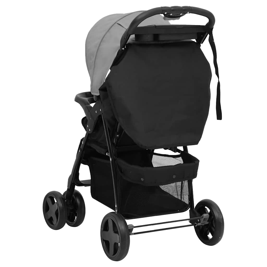 Poussette Pour Bébé 2-En-1 Et Noir Acier