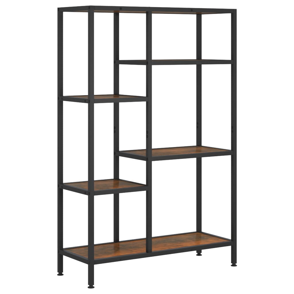 Étagère À Livres 80X30X Acier Et Bois D'ingénierie
