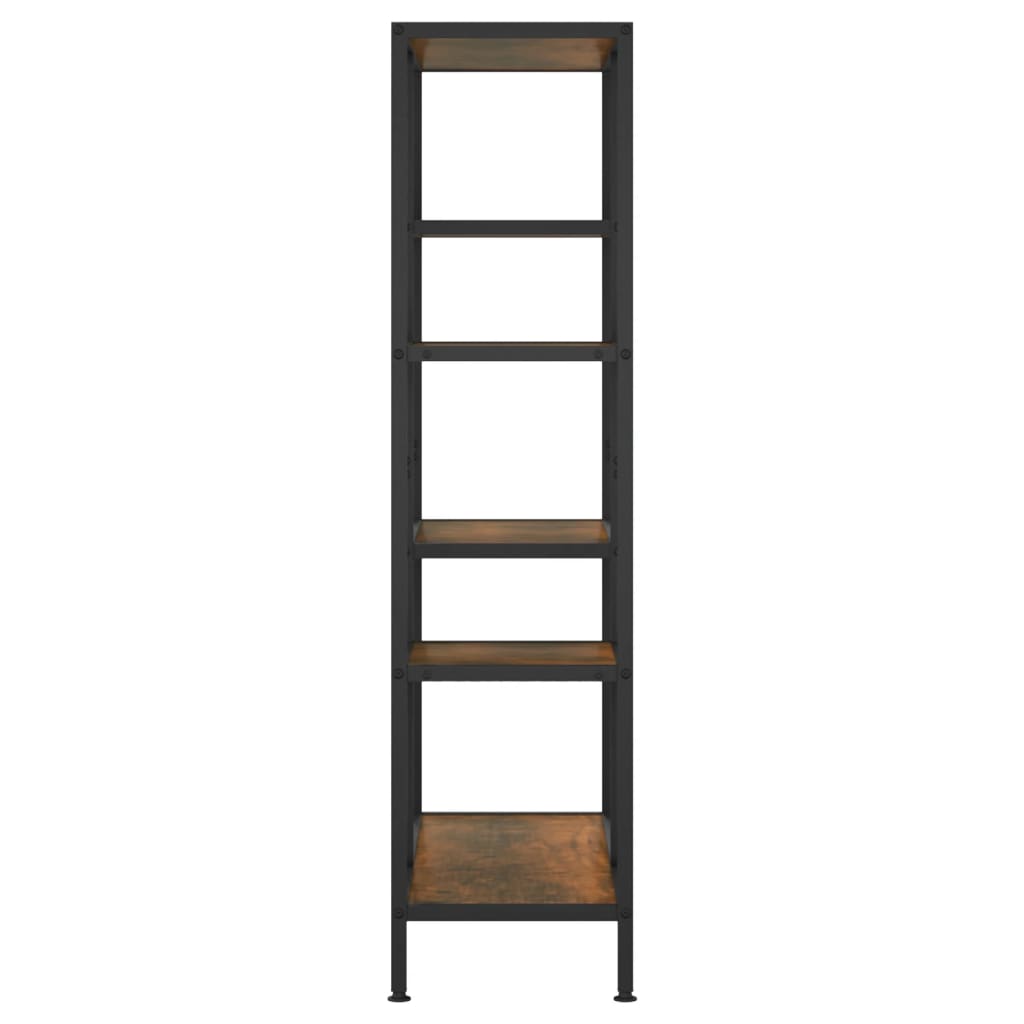 Étagère À Livres 80X30X Acier Et Bois D'ingénierie