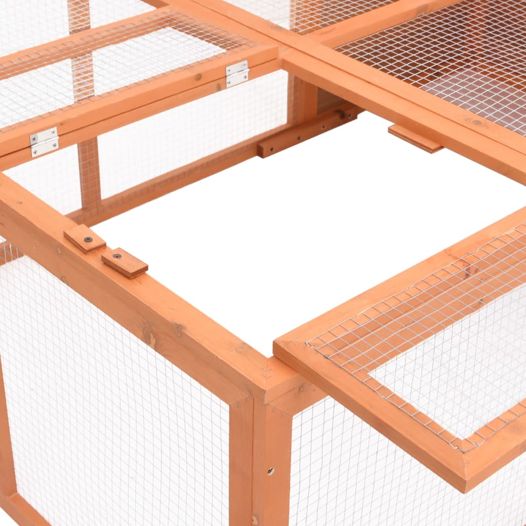 Cage Pour Animaux De Jardin 150X100X50 Cm Bois De Sapin Massif