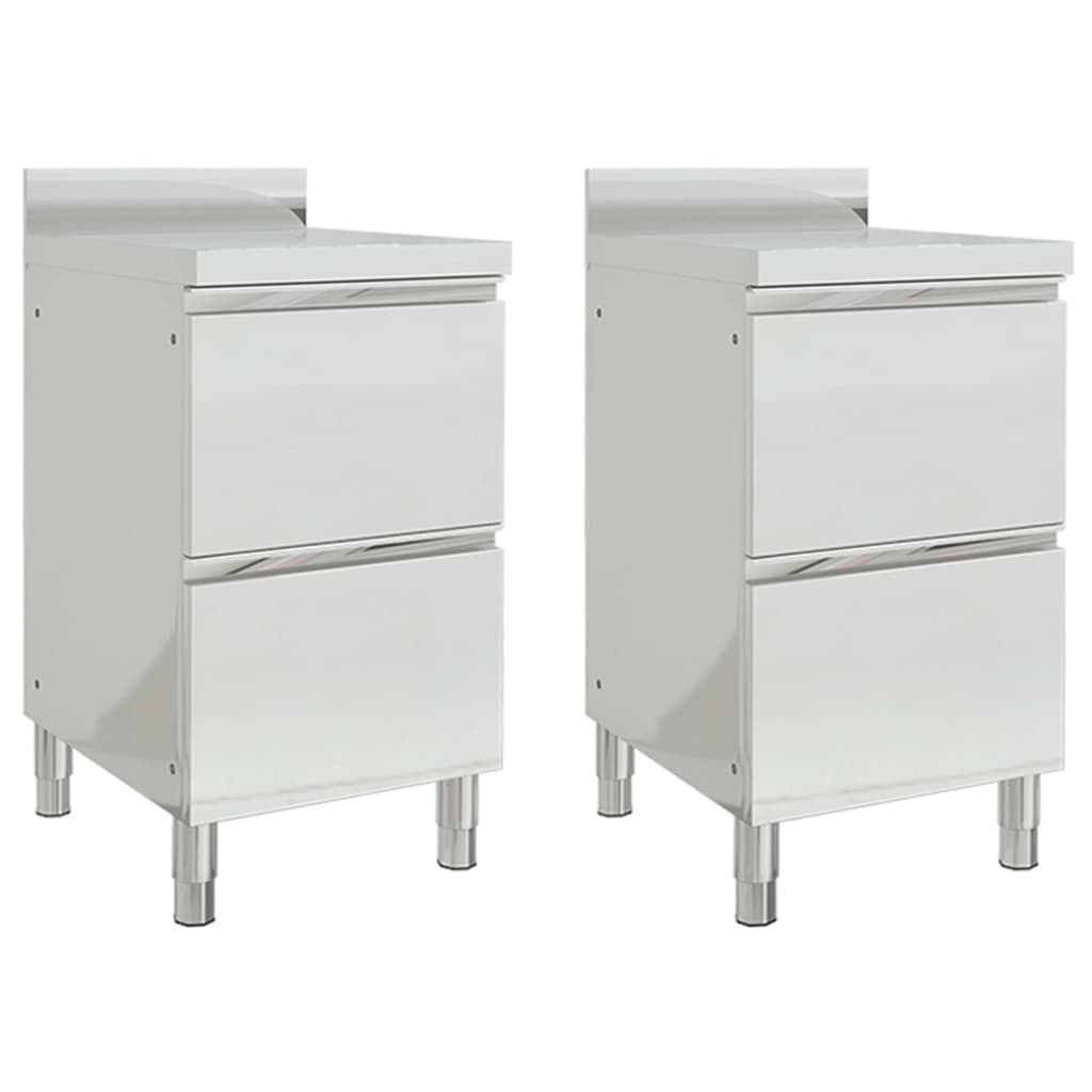 Armoire De Cuisine Commerciale Avec 2 Tiroirs 50 X 60 X 96 Cm