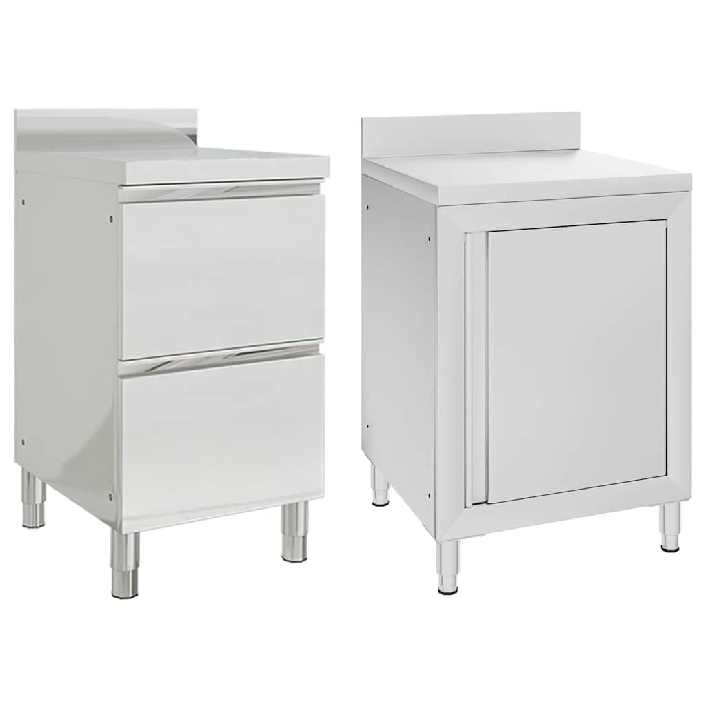 Armoire De Cuisine Commerciale Avec 2 Tiroirs 50 X 60 X 96 Cm