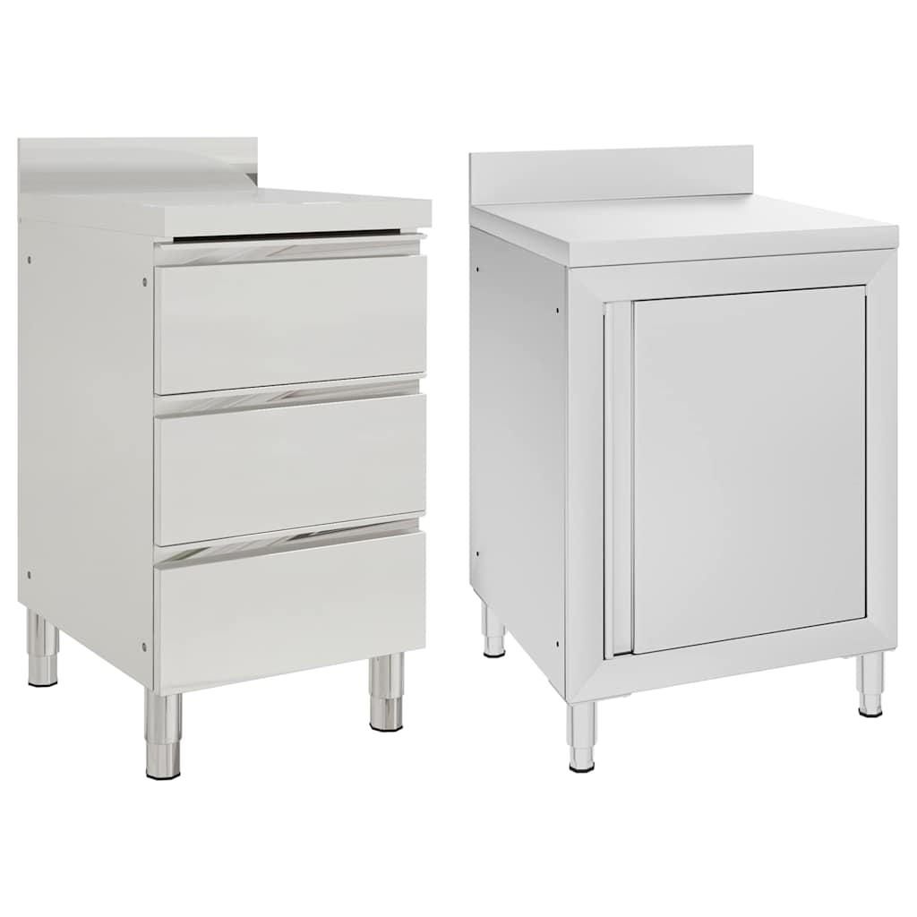Armoire De Cuisine Commerciale Avec 2 Tiroirs 50 X 60 X 96 Cm